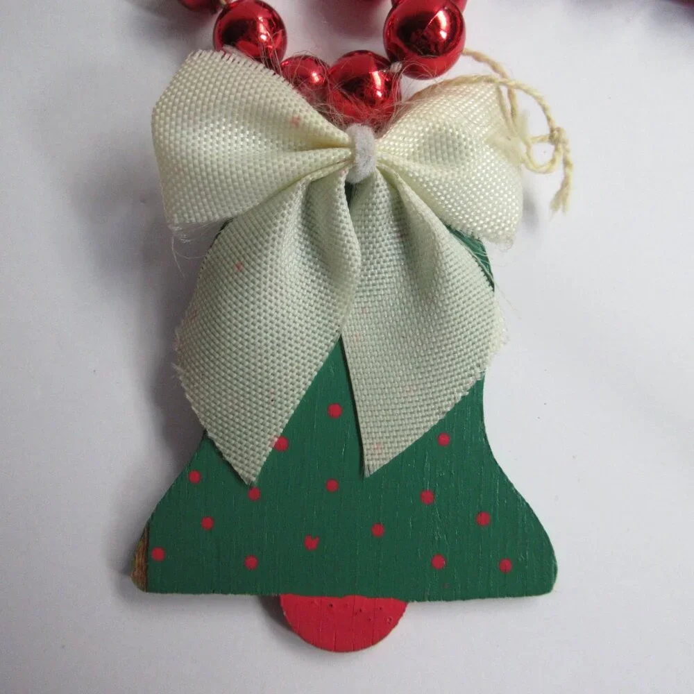 AVON Festive Friends Christmas Garland Flocked Blow Mold Deer Snowman Vtg 6 Ft